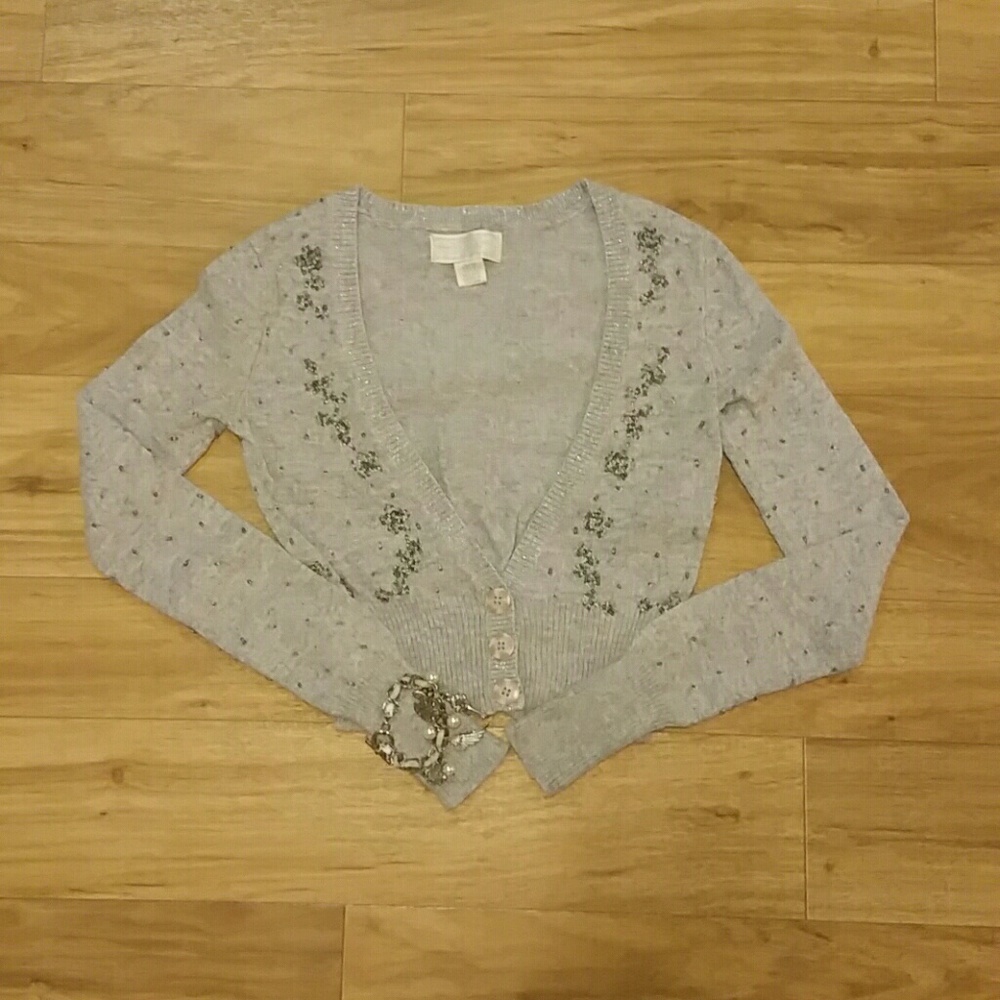 💎AE JEWELED CROPPED CARDIGAN